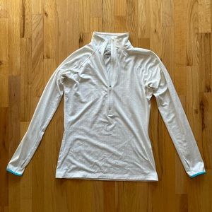 Nike Pro Dri Fit Quarter Zip - Size Lg, White